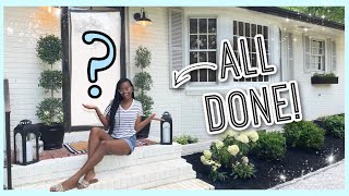 MY DREAM HOUSE IS COMPLETE! +Gardening, Painting, Decorating |DIY Exterior Makeover PT.4 #FIXERUPPER