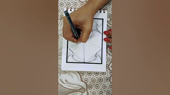 Easy Zentangle #doodle #zentangle #pattern #optical #illusion #art #lines #short video #shorts