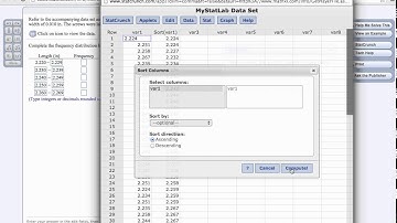 Grouped Frequency Distribution With Statcrunch