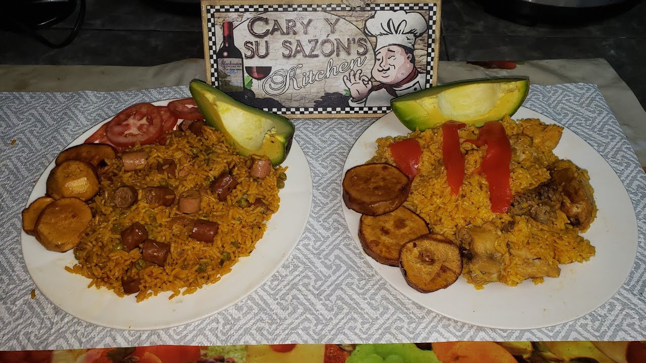 Arroz con salchichas,arroz con pollo esto esta sabroso y no puedes dejarlo pasar,sigueme,te gustara
