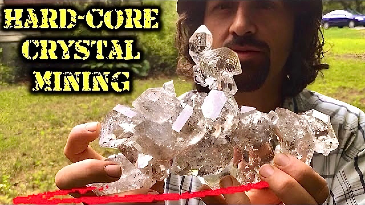 Digging Herkimer Diamond Quartz Crystals | Hardcore Mining! | Treasure Hunting!