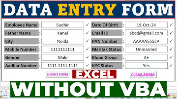 EASILY Make an Automated Data Entry Form in Excel | Data Entry in Excel |