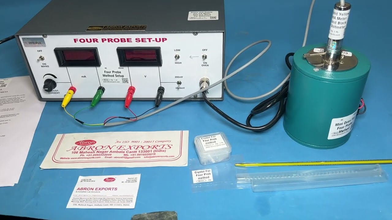 Study H Of Resitivity GE Crystal Holder By Four Probe Method Digital Supply Mini Oven Working Hindi