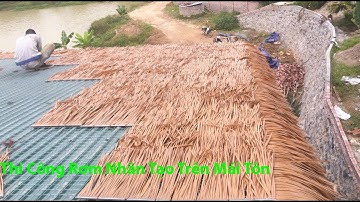 Thi Công Rơm Nhân Tạo Trên Mái Tôn | Chống Nóng, Chống Ồn, Decor Siêu Bền Đẹp