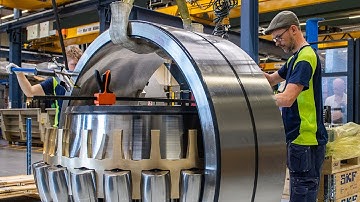 Giant Ball and Bearing Manufacturing Process. CNC Machine & Forging Machine In Working