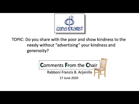 COMMENTS FROM THE CHAIR with Bro Bong Arjonillo - 17 June 2020