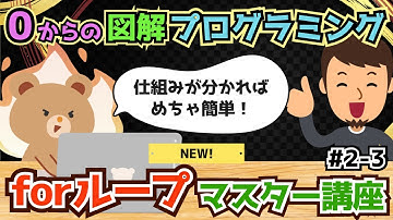forループで繰り返し自由自在。図で徹底解説【0からのプログラミング★未経験や初心者でも無料、ブラウザだけでPythonプログラミングの始め方、やり方、コツを丁寧に学べます！目指せエンジニア転職！】