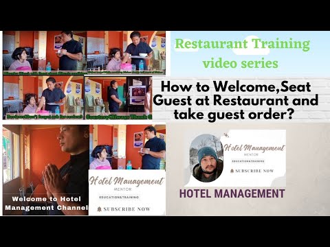  New  How to Welcome,Seat Guest at Restaurant and take guest order?