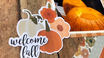 Two Page Scrapbook Layout Process Video using only a 6x8 pad of paper: Fall Farmhouse