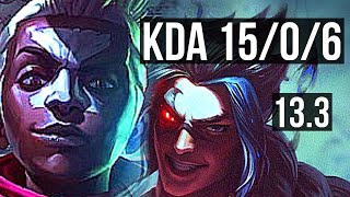 EKKO vs KAYN (JNG) | 15/0/6, 78% winrate, Legendary | KR Master | 13.3