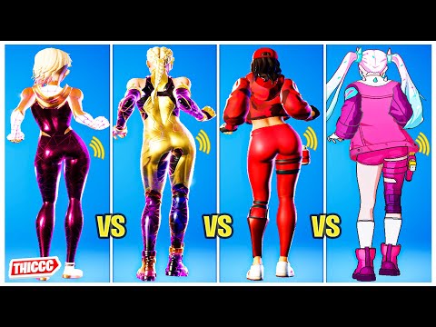 *UPDATED* Top 100 Fortnite Skins Doing Party Hips Emote Thicc ?❤️? Latest Female Girls Outfits ??