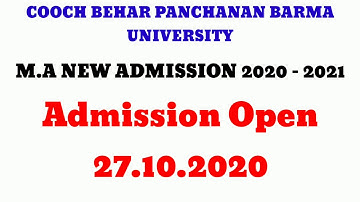 #M.A HINDI , COOCH BEHAR PANCHANAN BARMA UNIVERSITY, M.A HINDI ADMISSION 2020-2021