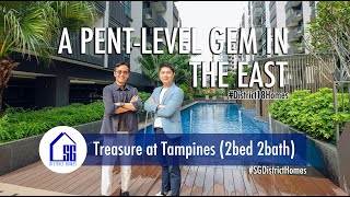 Treasure at Tampines: A Gem in the East, featuring 2 bed 2 bath  (656sqft) Pent-Level Unit for Sale!