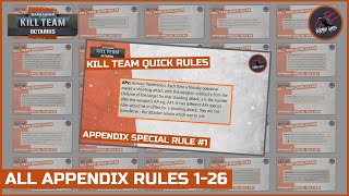 KILL TEAM CRITICAL HIT RULES - SPECIAL RULES - ABILITIES - All 26 Appendix Rules Datacards Examples