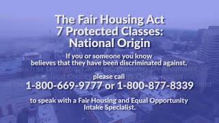 The Fair Housing Act Protected Classes: National Origin