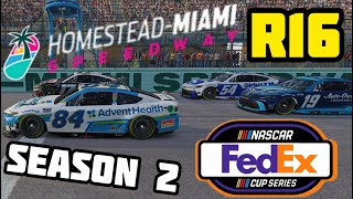 NASCAR iRacing FedEx Cup Series S2 R16 Homestead-Miami LIVE