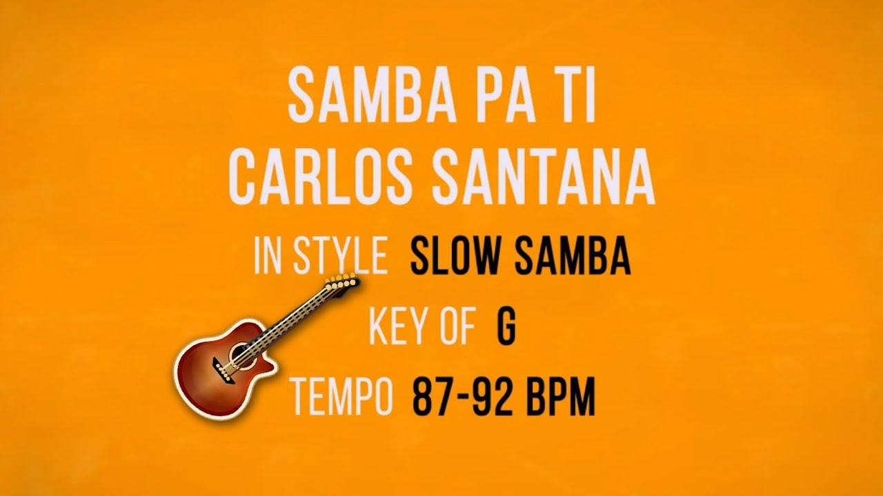 Samba Pa Ti   Santana   Backing Track