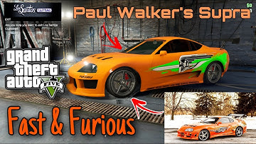 GTA 5 -JESTER CLASSIC - Vehicle Customization! (Toyota Supra) from Fast & Furious *brian