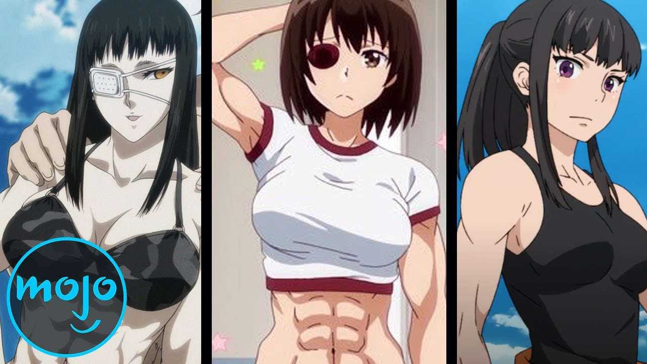 Anime muscular woman