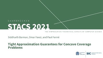 STACS 2021 | Tight Approximation Guarantees for Concave Coverage Problems