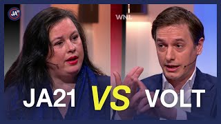 Nanninga (JA21) in debat met Dassen (Volt) over activisme in de rechtszaal