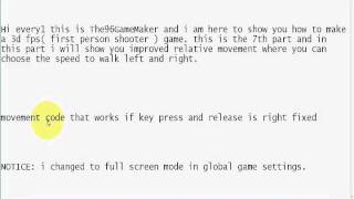 3D fps tutorial part 6 improved walking