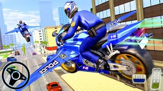 Police Flying Bike Simulator - Rescue Motorbike Driving Games | Android Gameplay #shorts screenshot 3