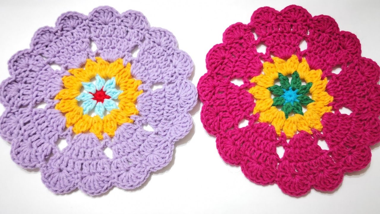 Kalp Kenarlı Mandala Motif Yapımı (motif 55 )