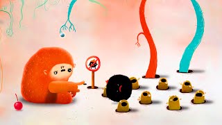 CHUCHEL Part 2 / Chuchel Kekela and ChuCha play Pac Man ⁄ Chuchel runs away from the dice in Tetris screenshot 4