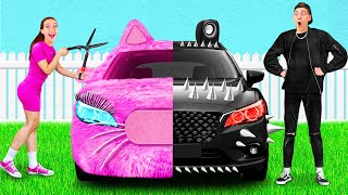 Розовая Машина vs Черная Машина Челлендж от DaGaDa Challenge