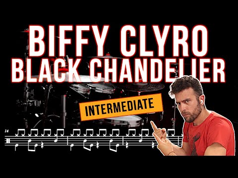 Biffy Clyro - black chandelier - Drum Cover (with scrolling score)