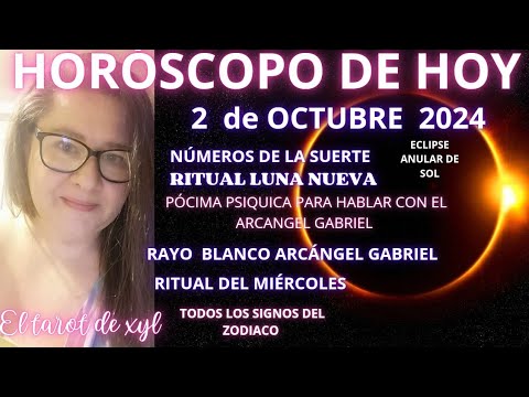 HORÓSCOPO DE HOY 2 DE OCTUBRE 2024 SIGNO POR SIGNO - YouTube