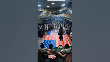 Yemeni Dance On The Flags Of America And Israel رقص يمني على اعلام امريكا وإسرائيل Pyro 
