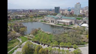 Drone Video and Slideshow of Jackson Park Chicago & Museum of Science and Industry