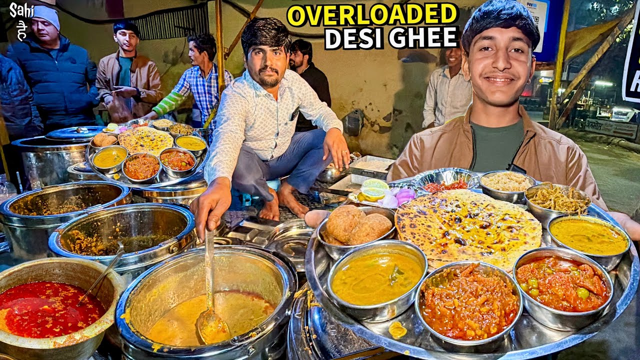 Rajasthan ki UNLIMITED Desi Ghee 😍 King Size Thali | Street Food India