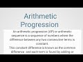 Arithmetic progression (Ap) part 1