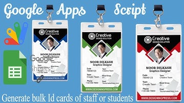 ID Card with Google apps script and sheet #codylab