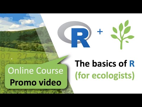 thumbnail of the video about the basics of R for ecologists course