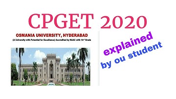 CPGET 2020 | All details explained by ou student