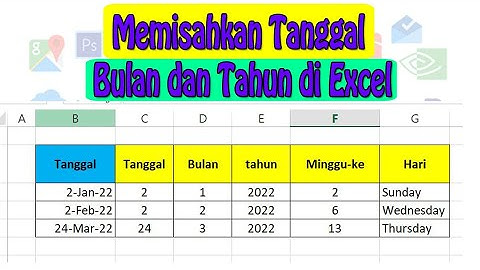 Cara Memisahkan Tanggal Bulan dan Tahun di Excel | 5 Fungsi Date Pada Excel