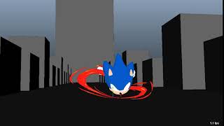 Sonic Run Test With Some 2D Effects In There