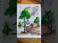 village scene 🏡#youtubeshorts #youtubeshorts #landscape #painting
