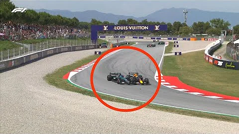 🔥 Max Verstappen vs George Russell COLLIDING contest in Spanish Grand Prix | Verstappen's penalty