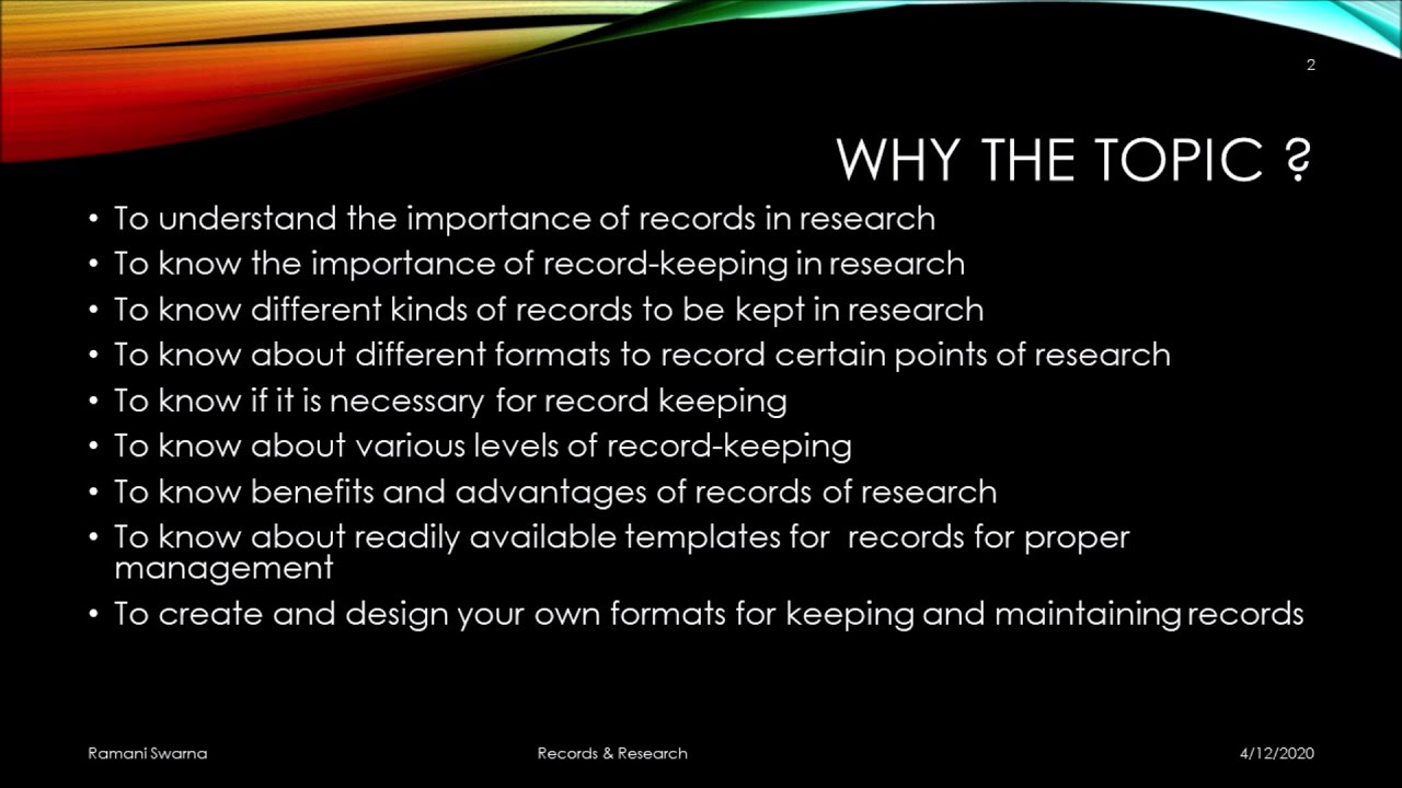 written record research definition