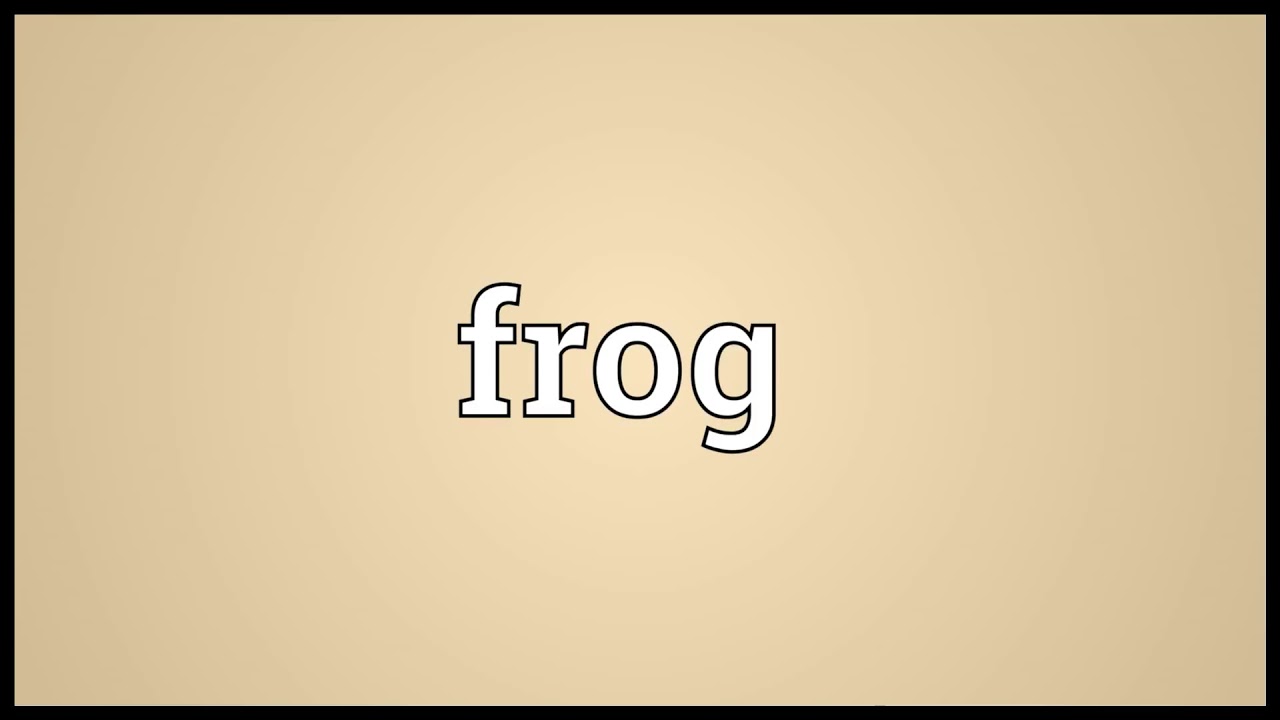 Frog Meaning YouTube