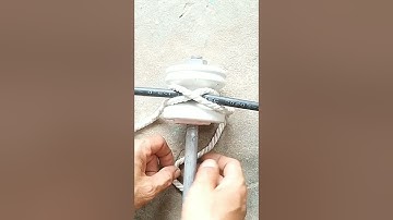 Cách buột dây điện lên sứ rất chặt.#diy.