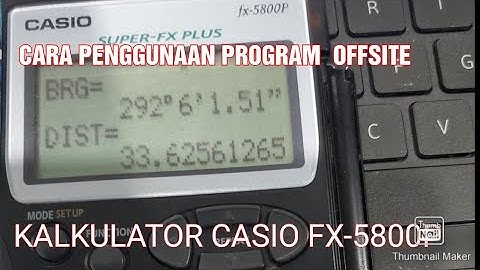cara penggunaan program offsite fx5800p