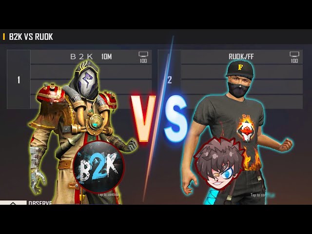 B2K VS RUOK FF | BORN2KILL VS RUOK 1V1 MOST AWAITED ROOM IN THE WORLD class=