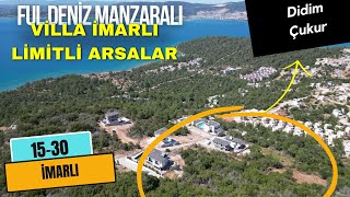 Didim Akbük Çukur'da Az Sayıda Gelen Fırsat Ful deniz Manzaralı Villa İmarlı Arsalar !
