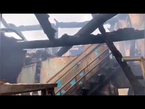 La vivienda que ardió en Friol, calcinada por completo